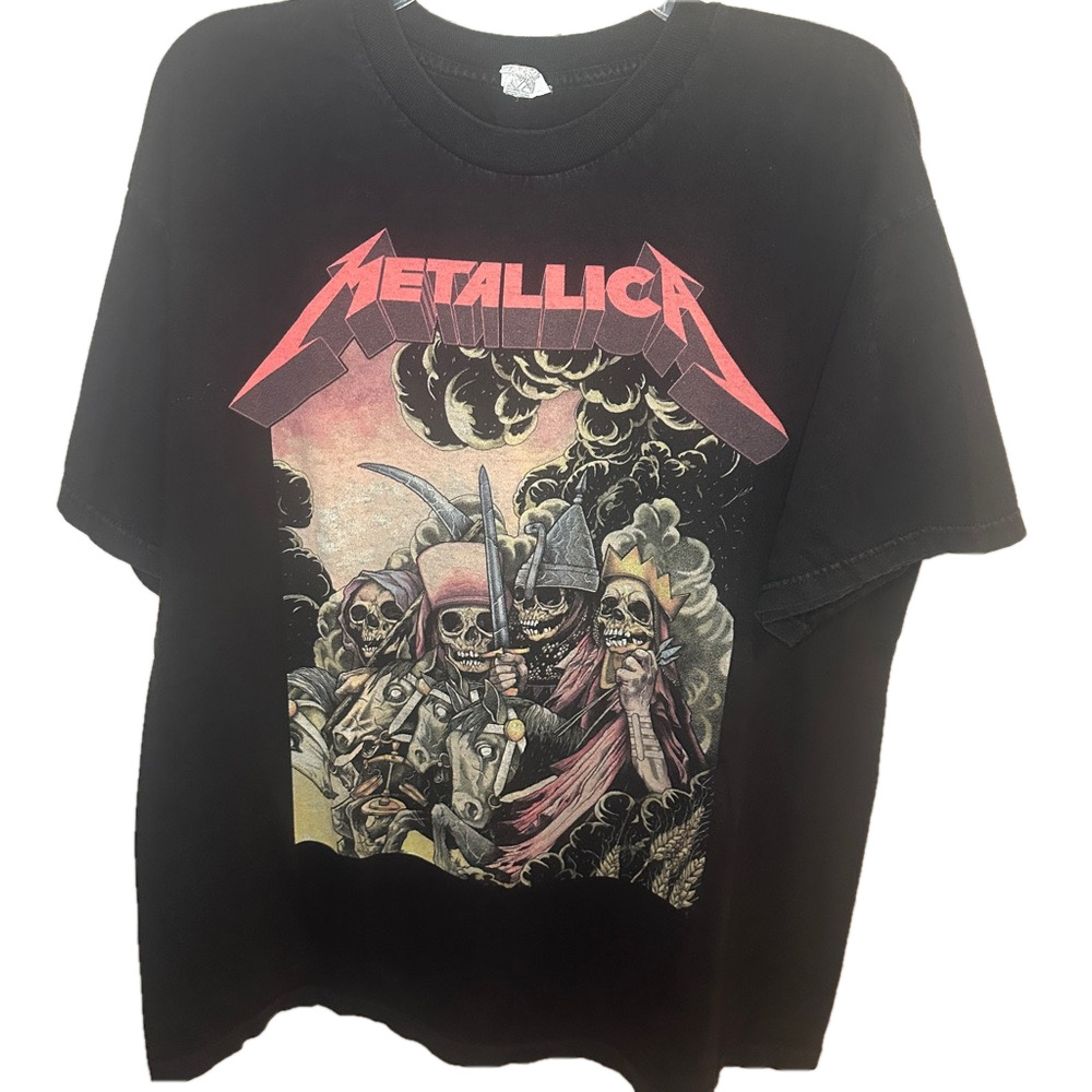 Metallica Front Print Graphic Tee Size XL Alstyle Tag